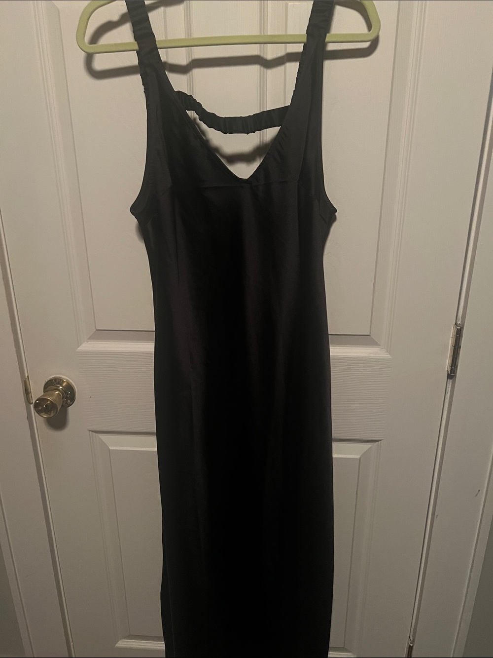 ASOS Black Midi Slip Dress with Strappy Back